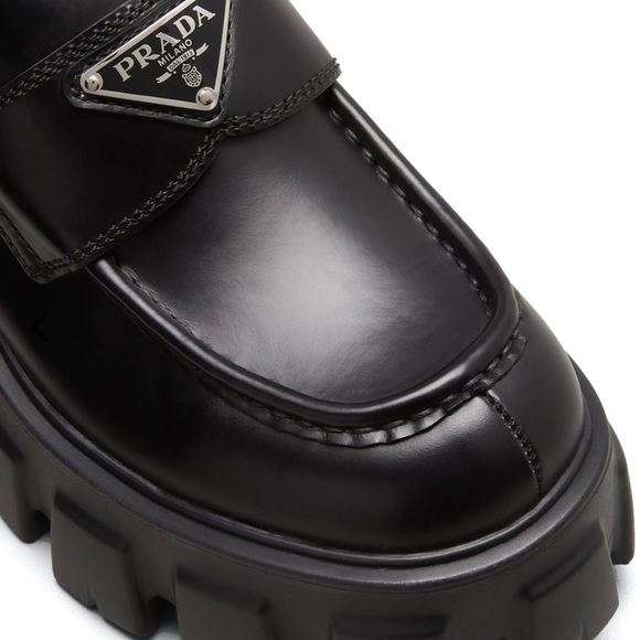 Prada
Monolith Leather Logo Platform Loafers - Picture 3 of 4